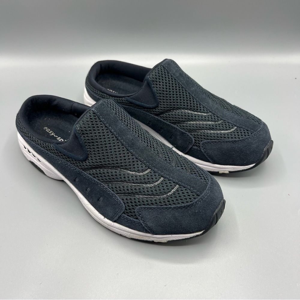 Easy Spirt Classic Traveltime Mule Clogs Sneakers Navy White - Picture 3 of 6